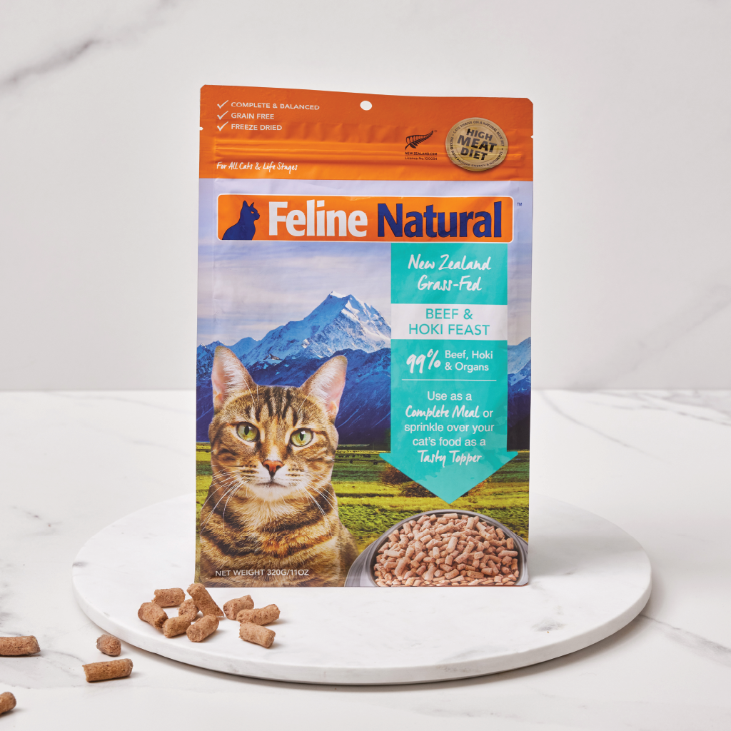 Beef & Hoki Feast Freeze-Dried Cat Food – Feline Natural
