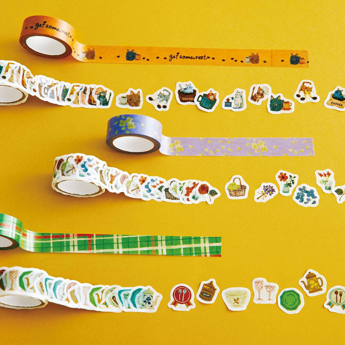 ガラフル まきまきフレークシール＆マスキングテープの会｜フェリシモ