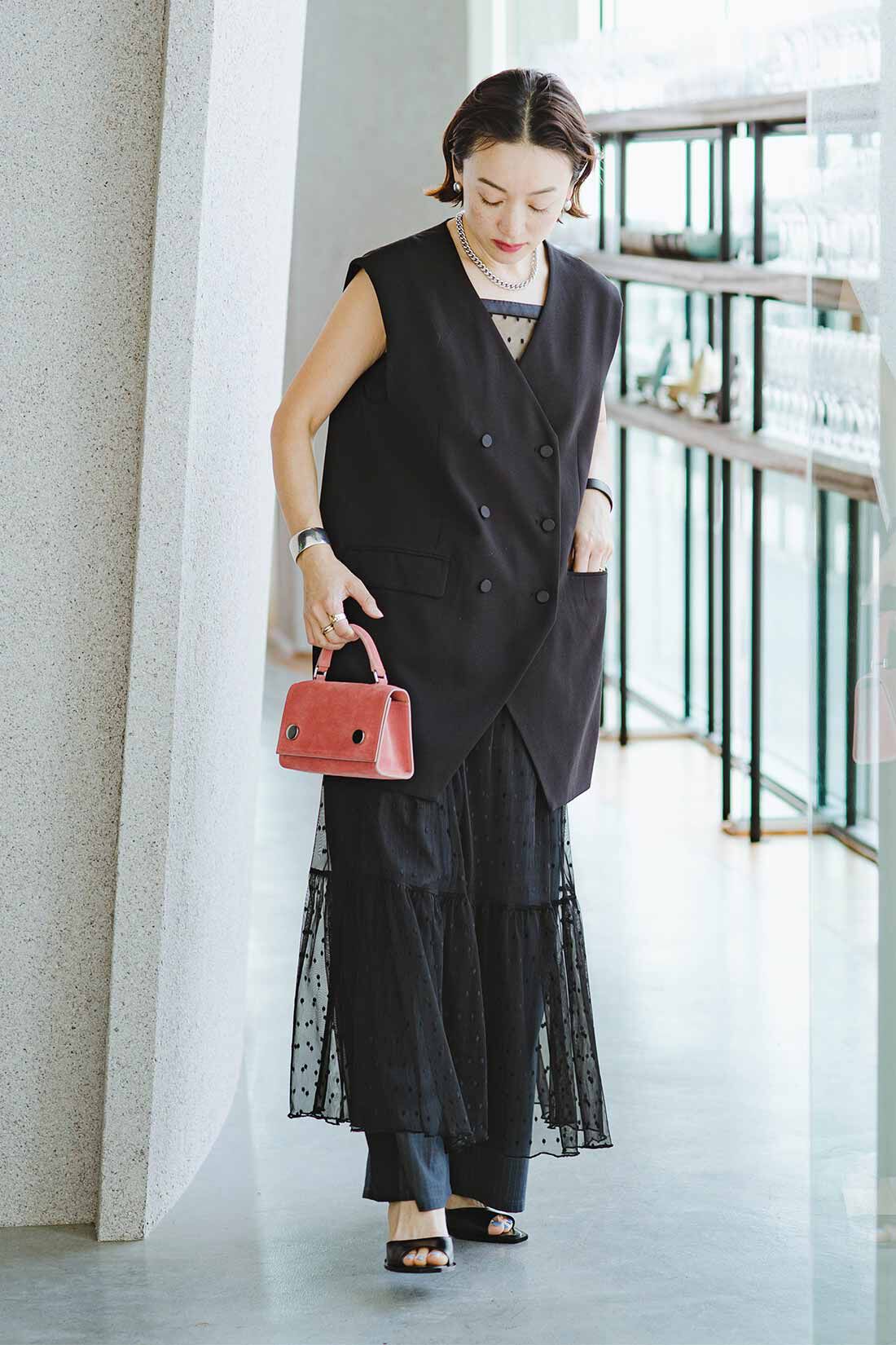 MEDE19F 高山 都さんコラボ キャミワンピースセット〈ブラック