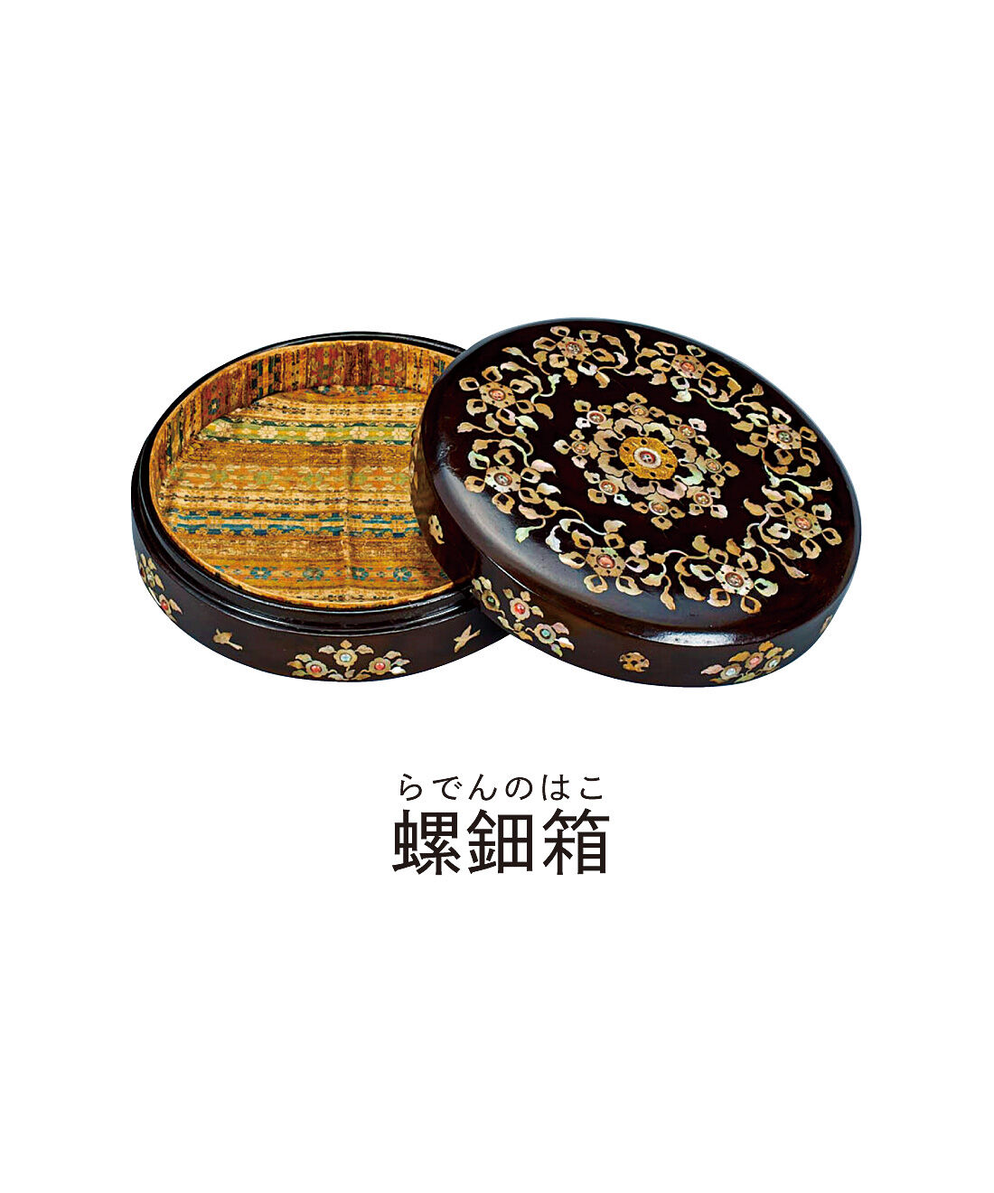 茶道具 安藤七宝焼 正倉院御物 双鳥文 香合 共布 共箱 V 9653 06