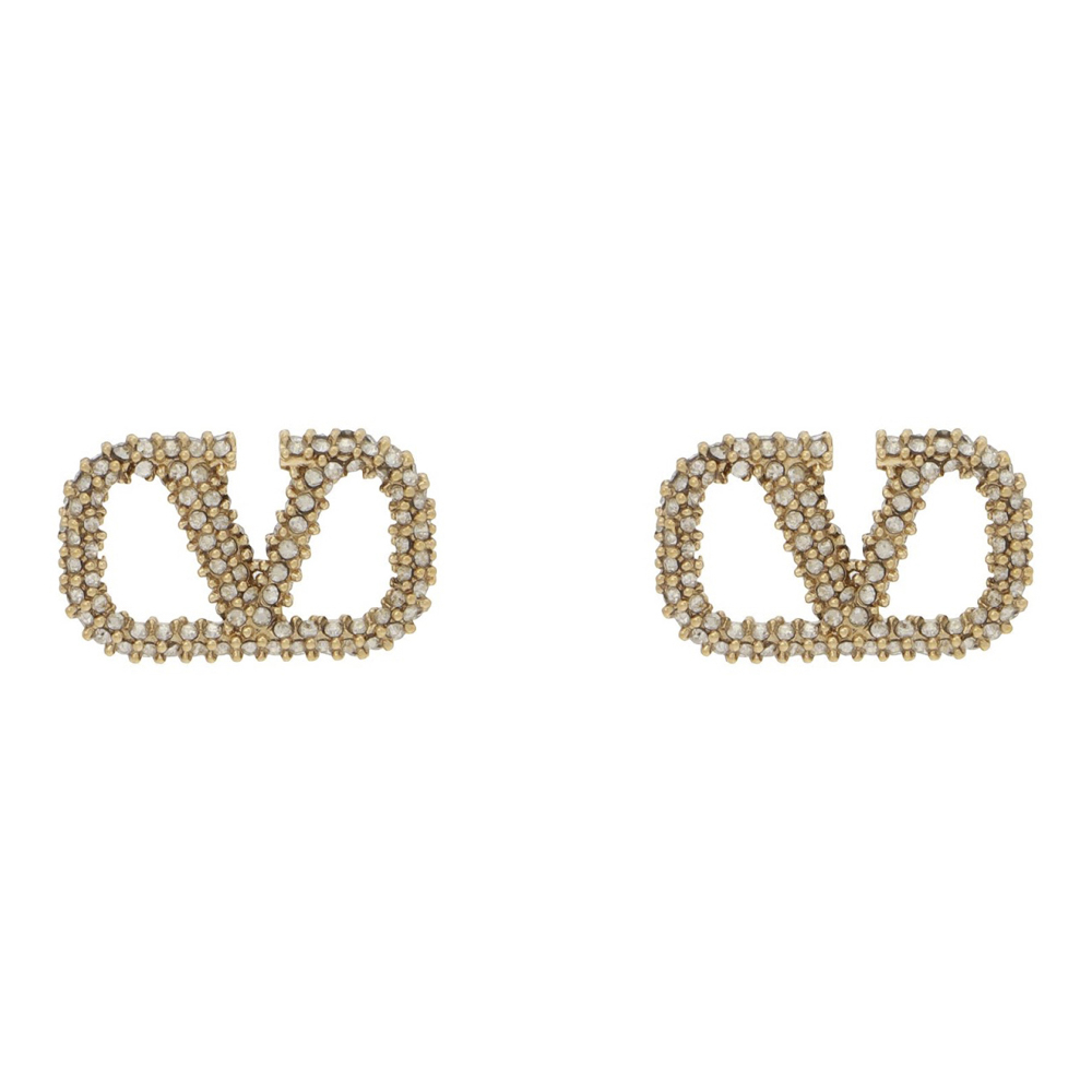 ヴァレンティノ VALENTINO Vロゴ シグネチャー メタル×スワロフスキー