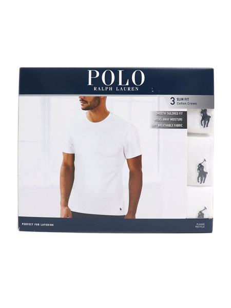 POLO RALPH LAUREN SLIM FIT 3PCS CREW S/S TEE - FIVESTAR