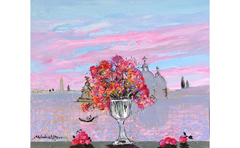 絵画 【ミッシェル.アンリ】 ミッシェル・アンリ 花 | 絵画など美術品