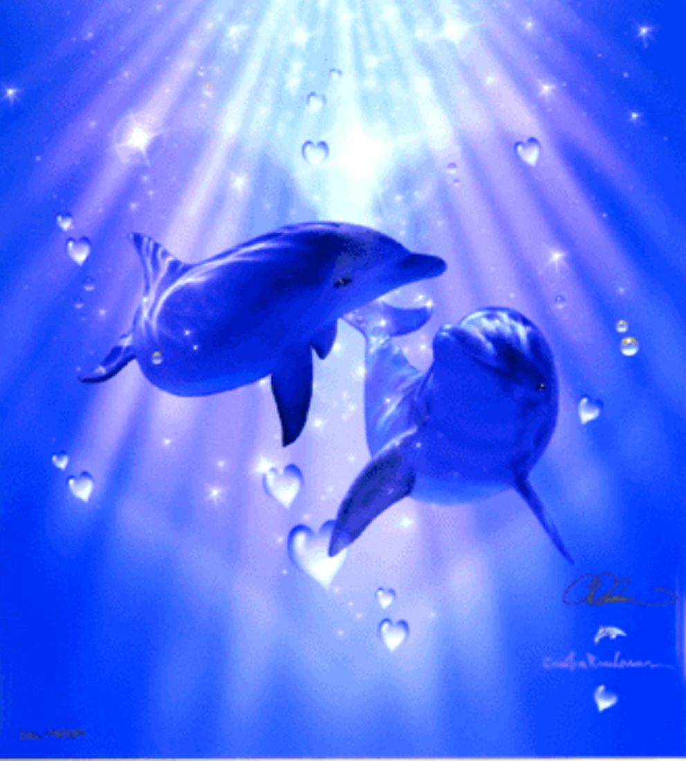 Christian Riese Lassen イルカの絵画 C.R.Lassen イルカの絵