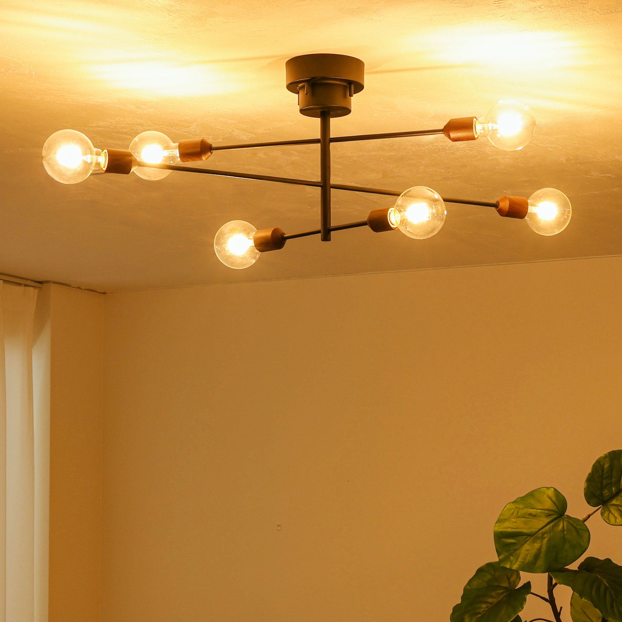 unico Astre 節約 シーリングライトゴールドシーリングライト6灯sui様