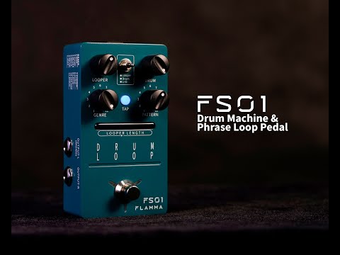 FLAMMA FS01 Drum Machine & Phrase Loop Pedal with 11 Groove Styles