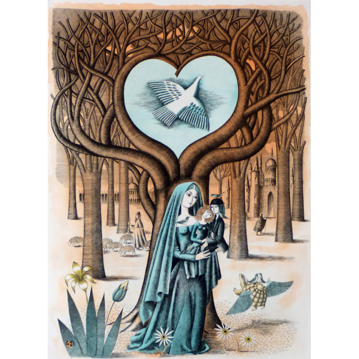 Raymond Peynet 絵画 美術 レイモン・ペイネ(Raymond Peynet)「内気な