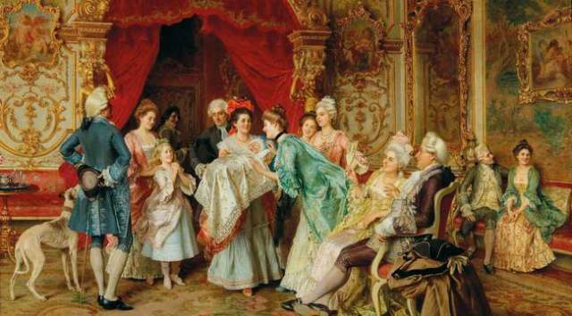 fu-collection】 ヨーロッパ名画 ロココ調 ゴールドダブルフレーム