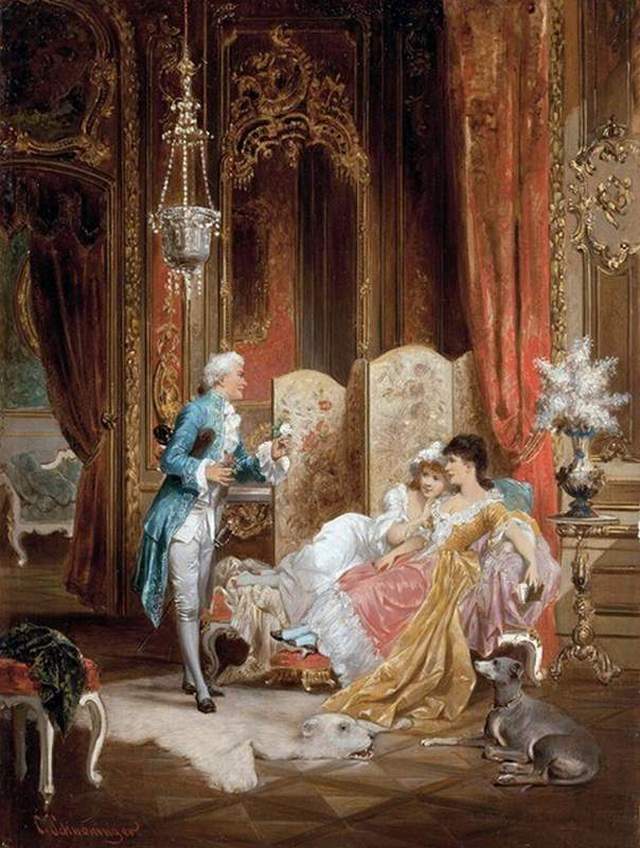 ロココ額絵 中世ヨーロッパ貴族 ゴールド 2種よりお選び下さい。C・D