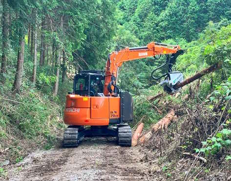 新車納入実績】ZX75US-5B イワフジプロセッサーGP-25V付◇富士岡山運搬