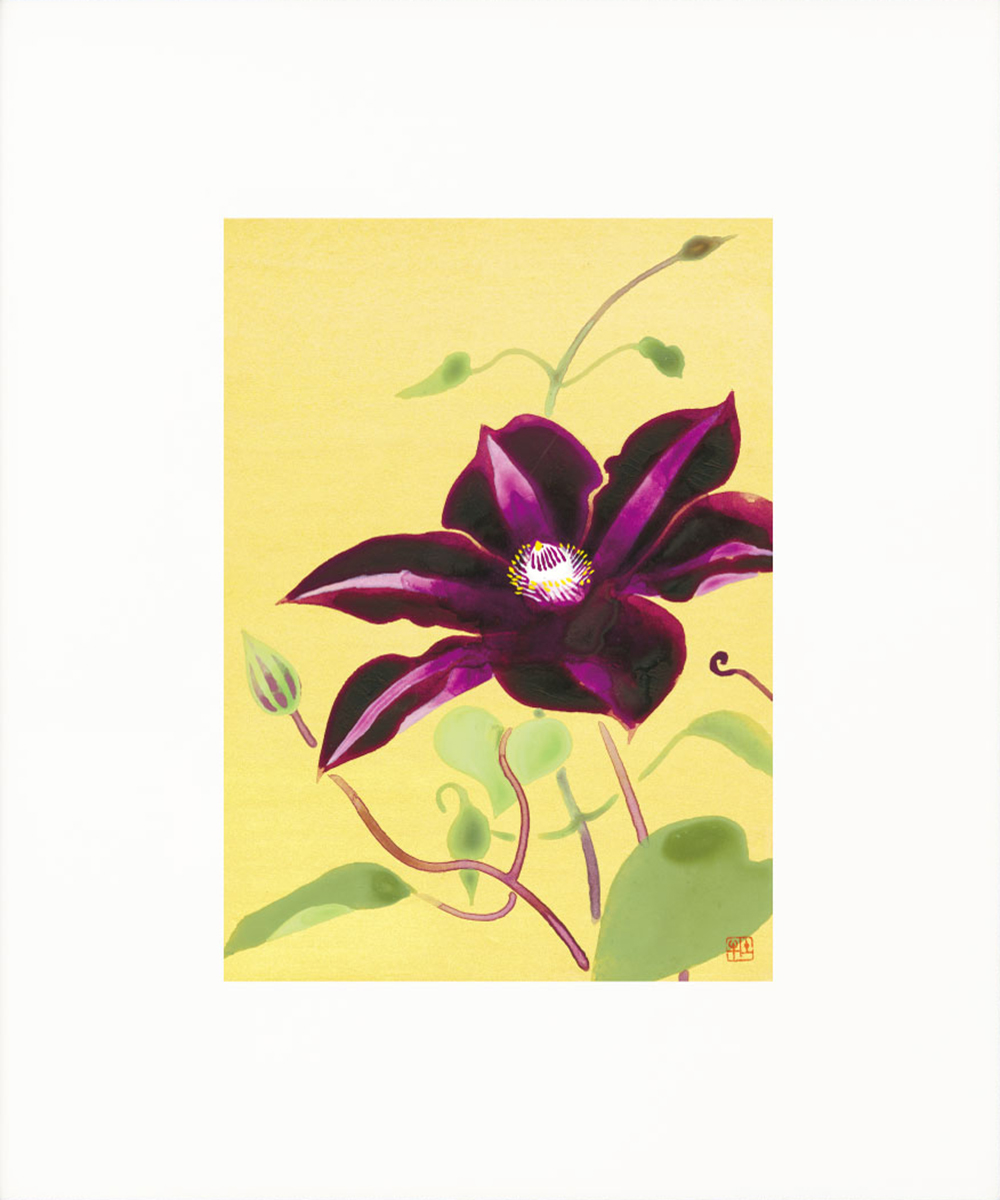 美品 奥村土牛「聖」手摺木版画 証明シール有 高見澤研究所 版元永井