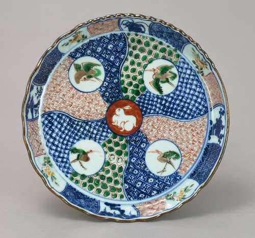 五彩鳥兎文輪花皿 | 景徳鎮窯 | 収蔵品詳細 | 作品を知る | 東京富士