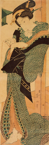 文読美人図 | 菊川英山 | 収蔵品詳細 | 作品を知る | 東京富士美術館