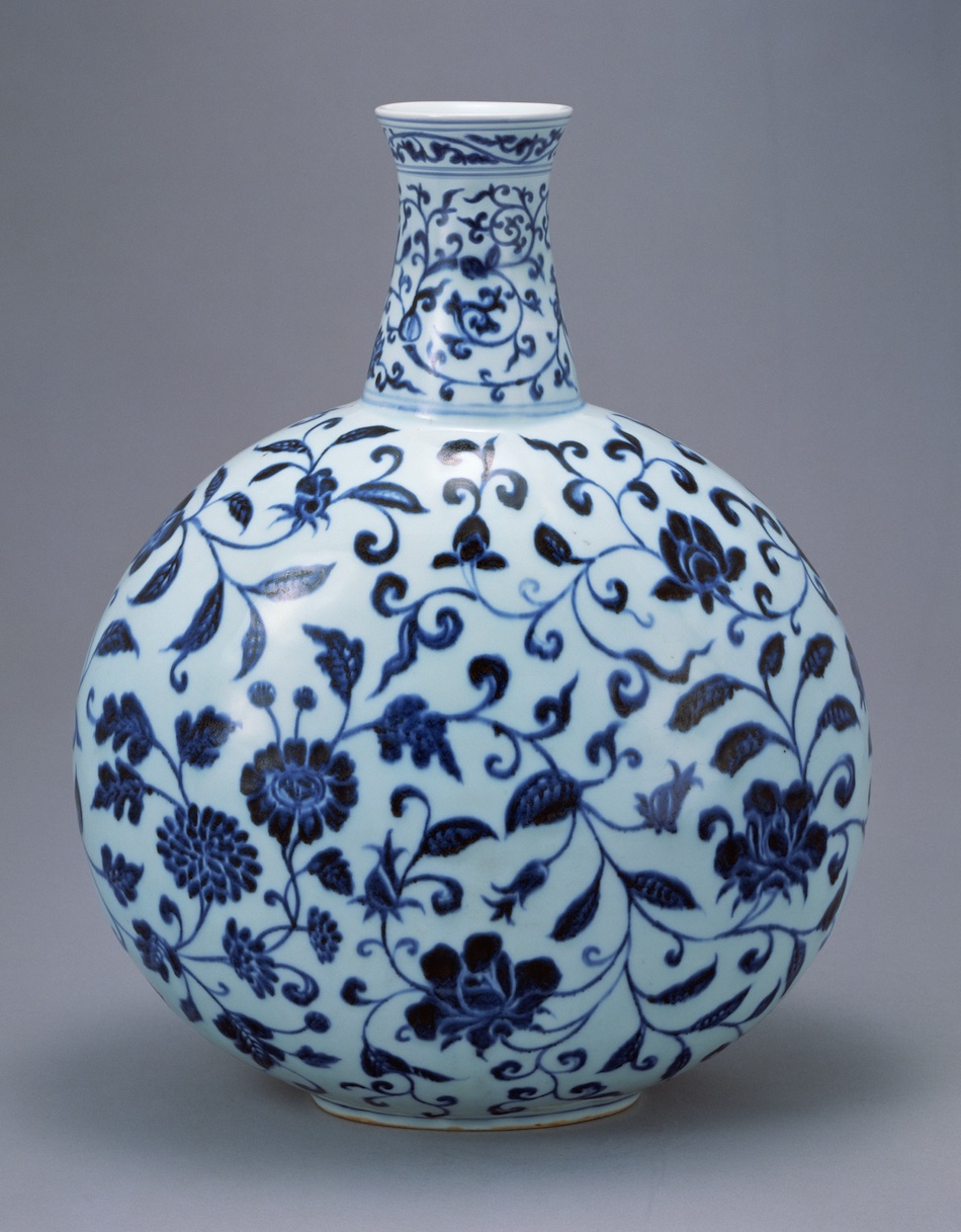 景徳鎮窯 花瓶 時代物 陶磁器 中国古玩 唐物 青花 骨董品 収蔵品