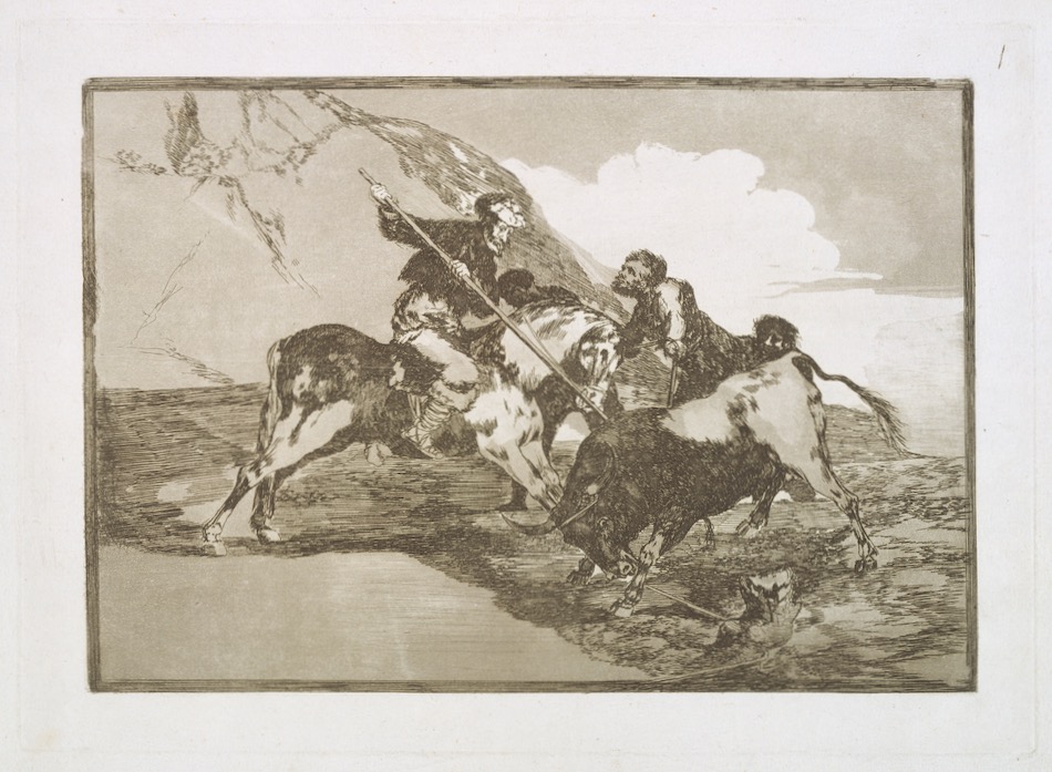 闘牛技/1 昔のスペイン人が原野で馬に乗って牡牛を狩る方法