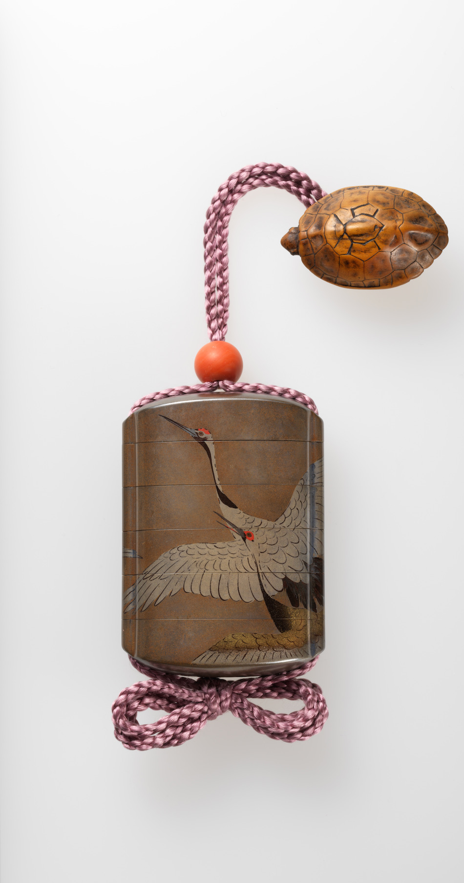 鶴蒔絵印籠 銘 常信筆／古満休伯作 | 狩野常信 原画、古満休伯 | 収蔵