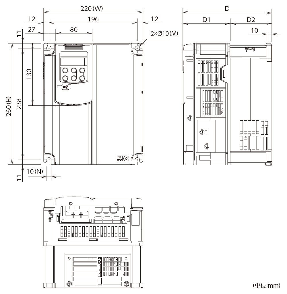 FRN11GX1S-4JSI -標準仕様 3相400V 軽過負荷向けLD(Low Duty)仕様