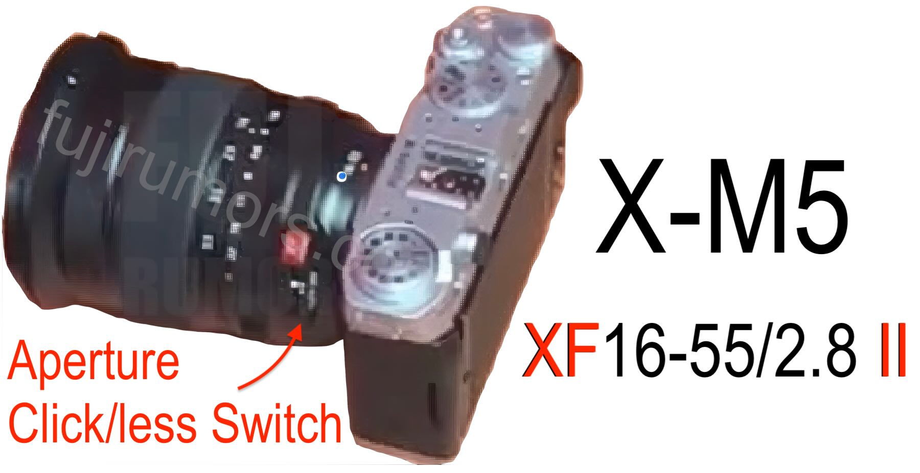 LEAKED: First Image of XF16-55mmF2.8 MKII mounted on X-M5 - Fuji