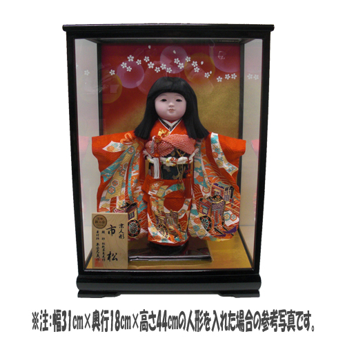 市松人形 吉徳大光 ガラスケース付 寿翁作 雛人形 ガラスケース入り｜