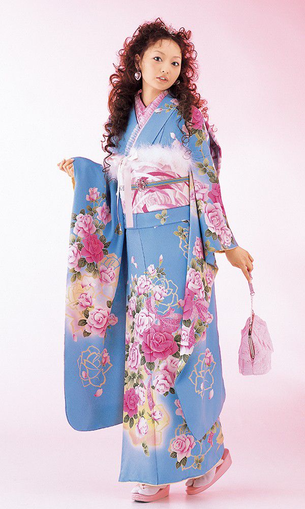 京友禅振袖・水色・清楚┃格安お得振袖【菊京屋】