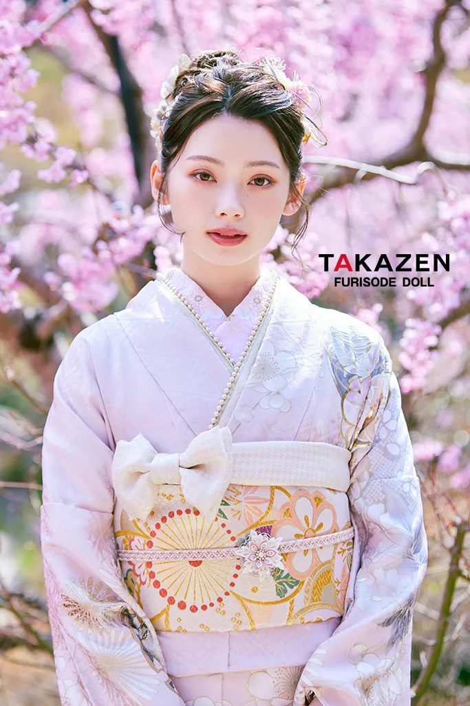 正統派古典 ピンク/淡い色 かわいい振袖 桜柄/打ち出の小槌 はんなり