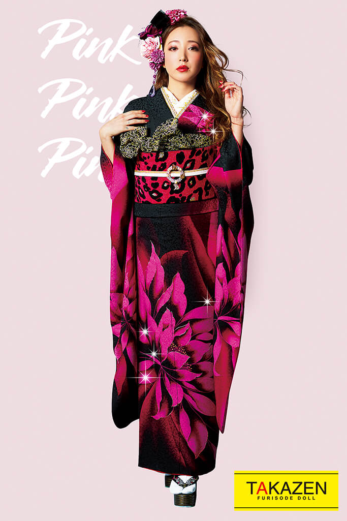 Kazu☆ギャル振袖No.3【身長155㎝〜165㎝の方向け】振袖単品 Kazu