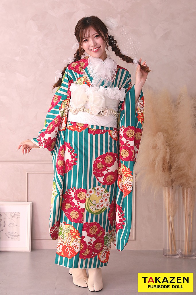 振袖フルセット カラフルな振袖 花柄 振袖 レンタル 成人式 21点セット