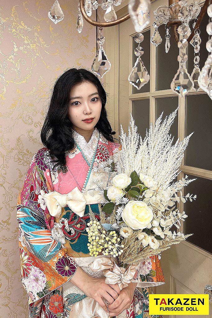 うすピンクの可愛らしい牡丹の振袖フルセット うすピンクの可愛らしい