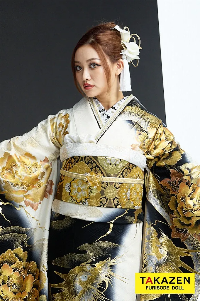 振袖フルセット9点 手描き 白 金彩 逸品 成人式 2025年成人式まだ