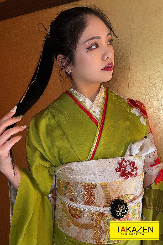 中古 ※B品 振袖 仕立て上がり グリーン 緑 色ヤケあり B14 楽天市場