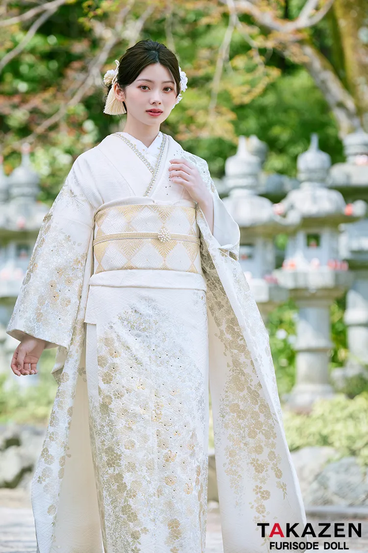 振袖フルセット(7点)・成人式・古典柄・作家物・落款入り・金銀彩加工・