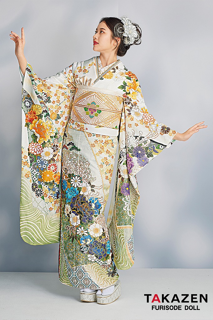 振袖フルセット(7点)・新品未使用・成人式・金銀彩加工・豪華刺繍