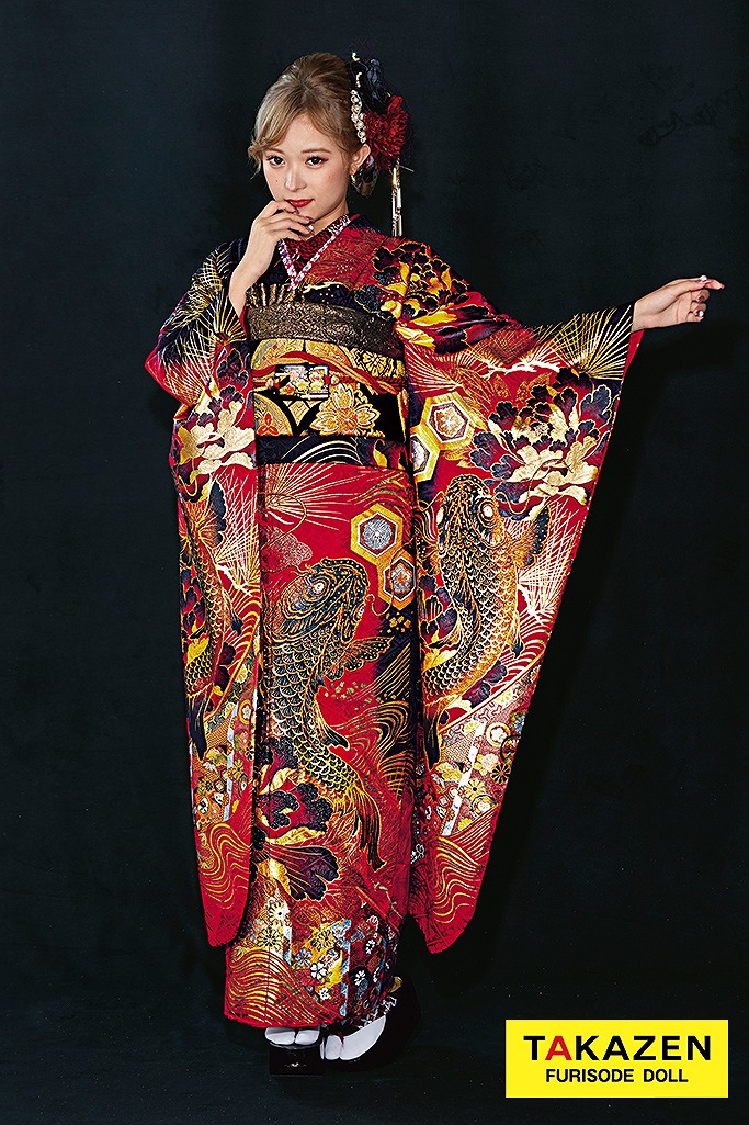 ジャパンモード 赤/黒 鯉柄/和彫り風 渋い 派手 目立つ いかつい