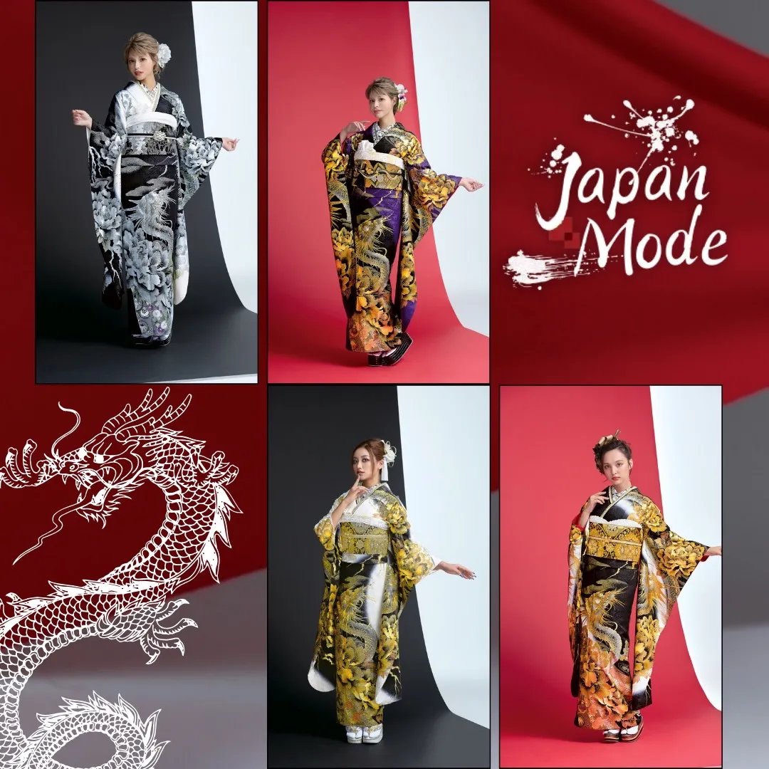 新作振袖✨✨渋くてかっこいいジャパンモード振袖ご紹介💜｜成⼈式の