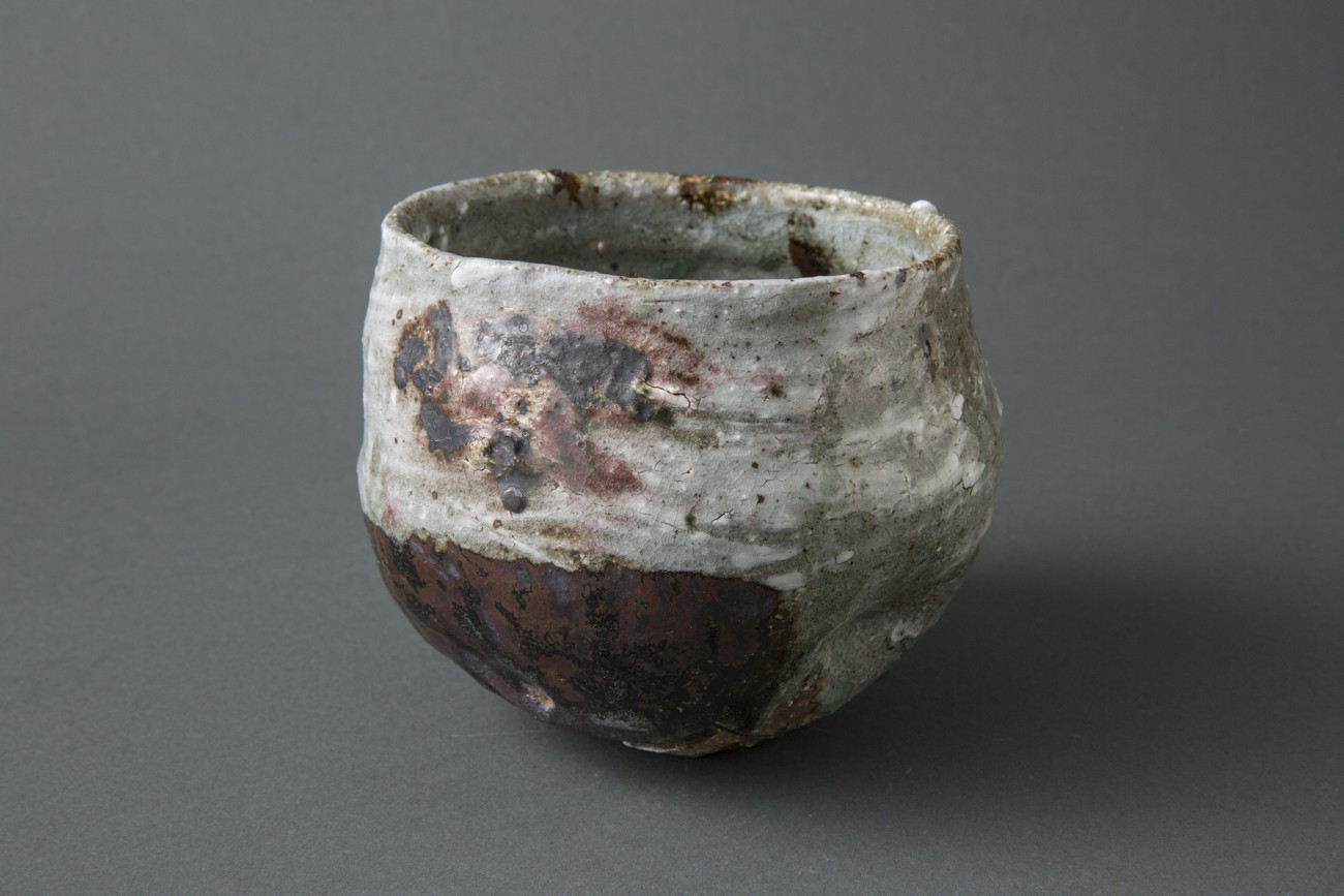 茶道具 茶碗 常滑焼 小西洋平作 ショップ 十二角そぎ切りの練り切り 木