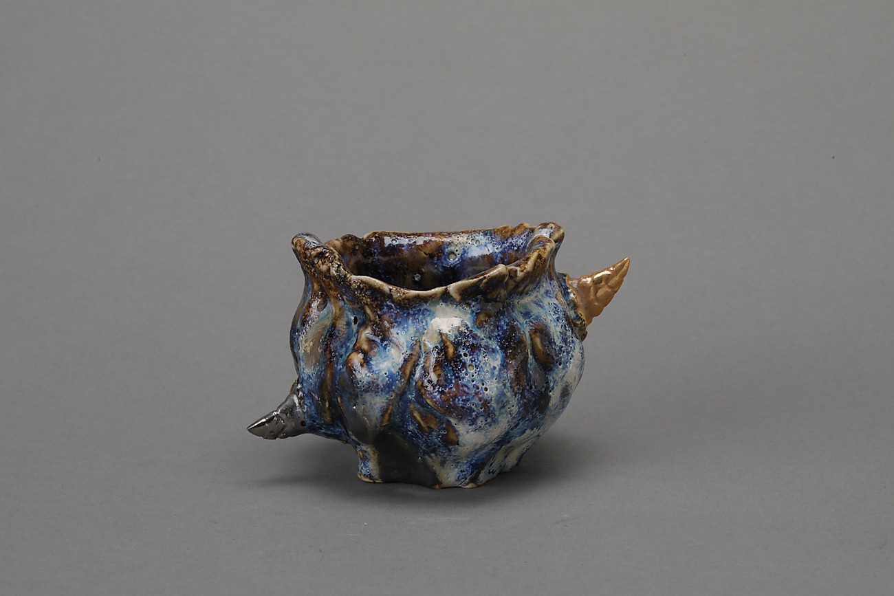 島岡達三 【佳香】人間国宝 島岡達三 地釉縄文象嵌平向付揃