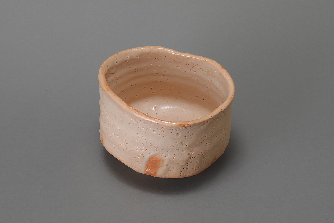 茶道具 茶碗 志野織部 沓茶碗 志野 拝土窯 水野古麦 造 N222C