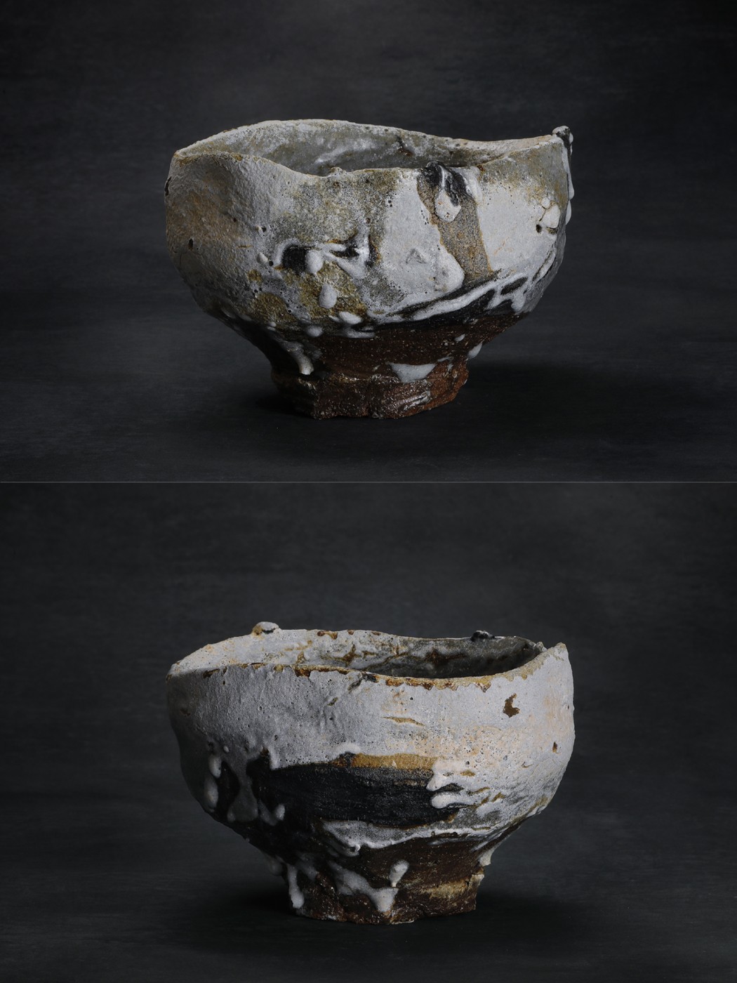 S962茶碗『織部茶碗』『不老園 作』共箱抹茶碗茶道具