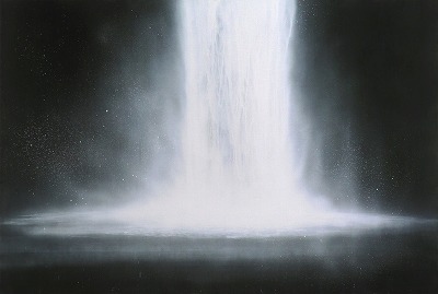 千住博 滝 ウォーターフォール 皿 香蘭社 千住博 滝 ウォーター