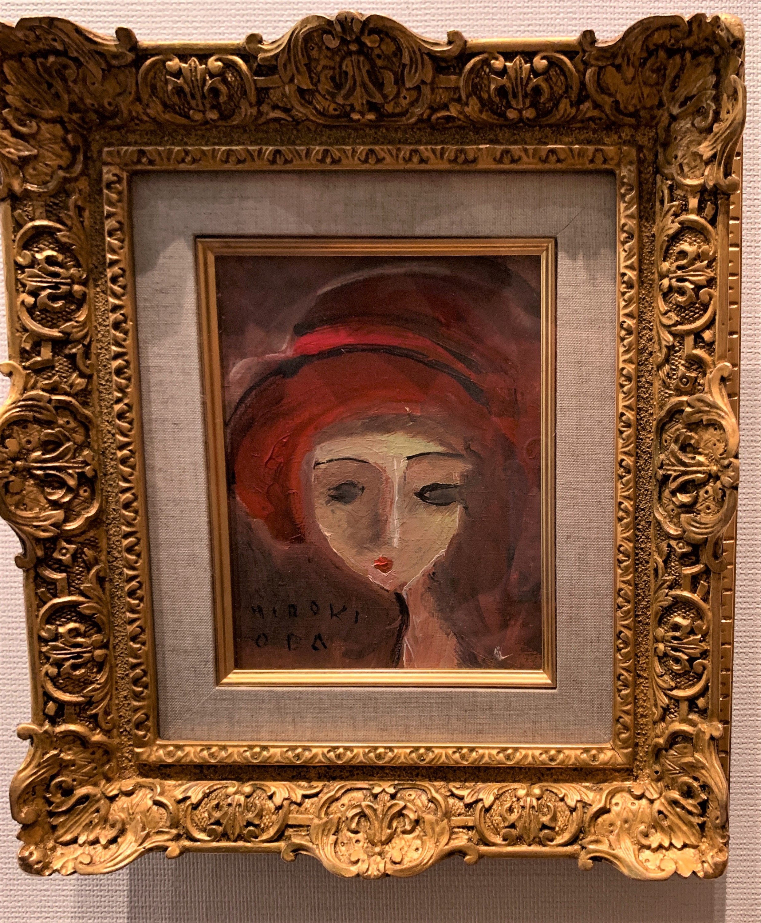 織田 廣喜 氏の「少女」F0号日本芸術院会員 人気画家98歳没従四位