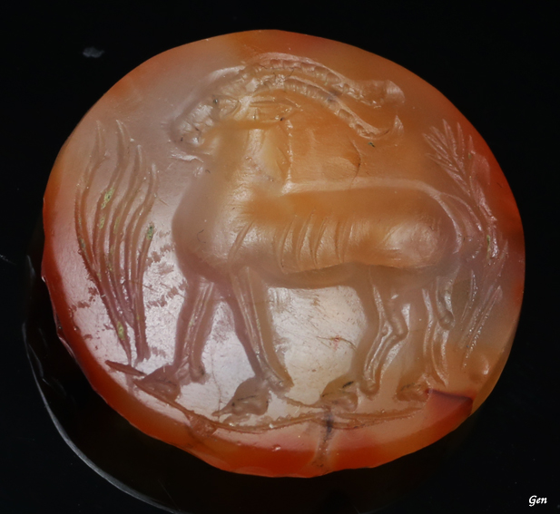 ササン朝ペルシャ インタリオ ガゼル アンティークジュエリー