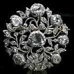 ジョージアン ローズカット 透かしブローチ アンティークジュエリー