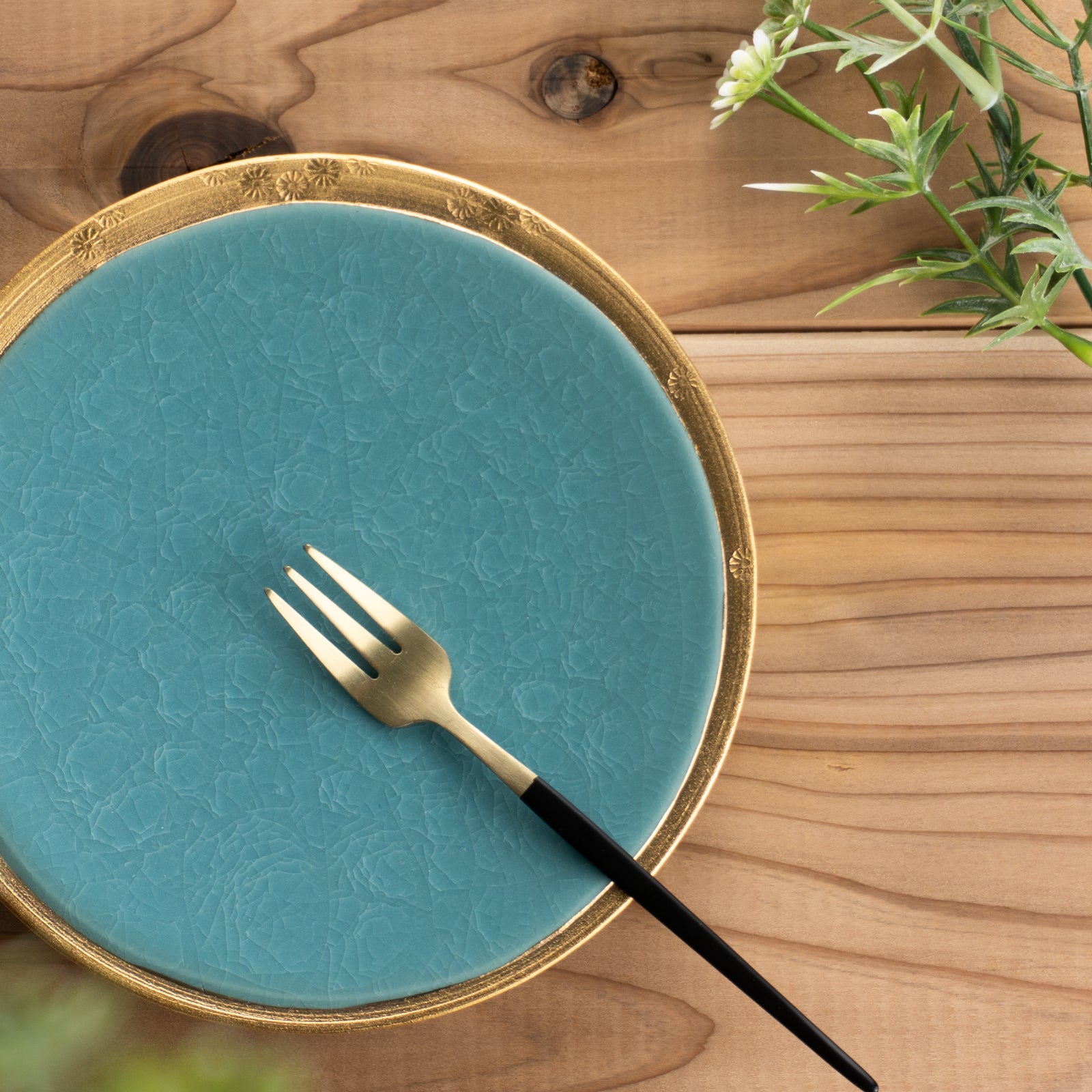 京都 清水焼】ディッシュ 亀甲貫入ブルー 陶仙窯｜コトポッター