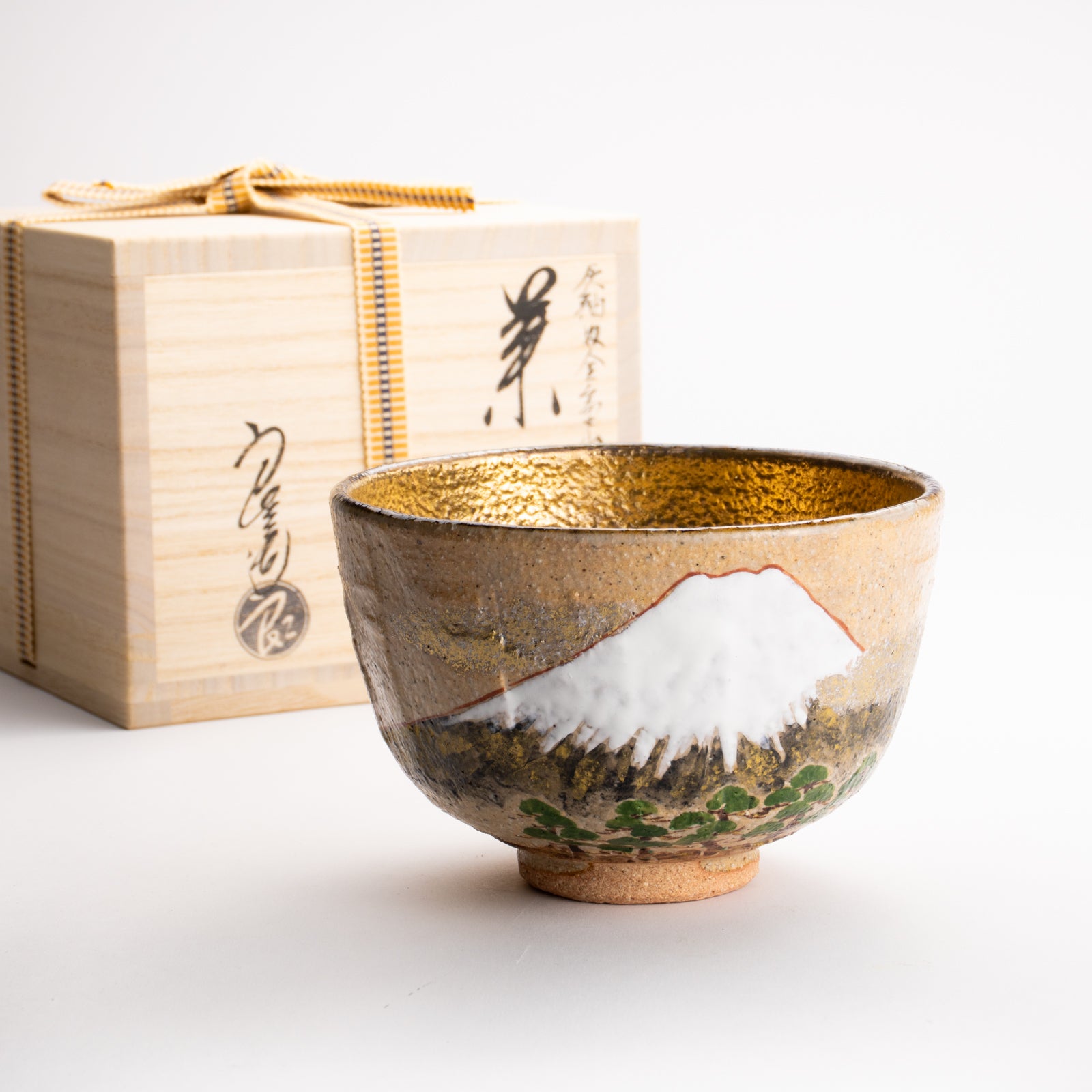 富士山絵柄の茶碗（骨董品） Yahoo!オークション -「(富士)」(茶碗