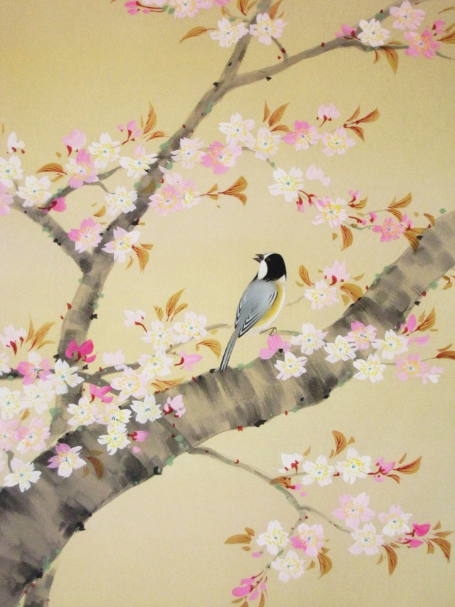 掛け軸 桜 さくら 肉質 掛軸 春 景色 壁掛け 在銘 大型 掛け軸 桜