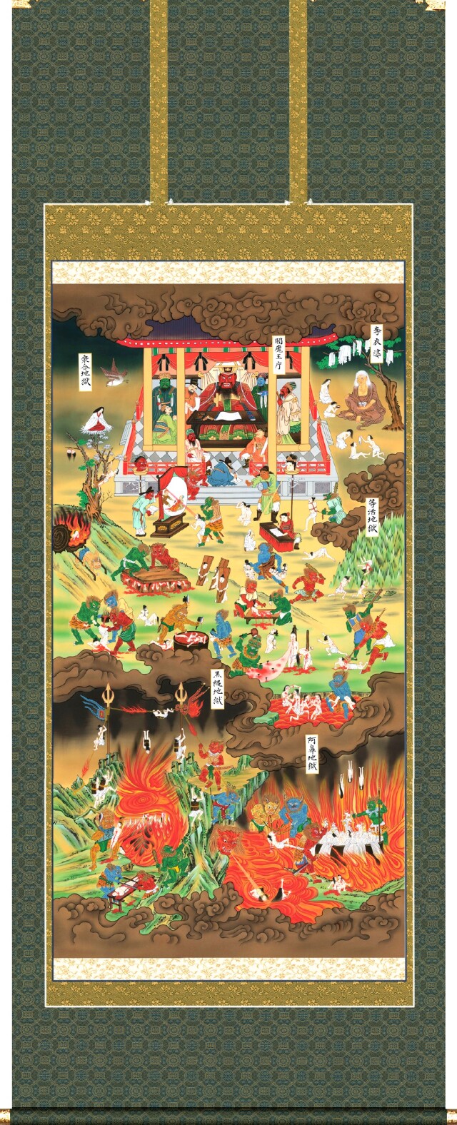 真作/鍋島義勝/浄土/釈迦像図/金泥/桐共箱付/布袋屋掛軸HG-336 真作