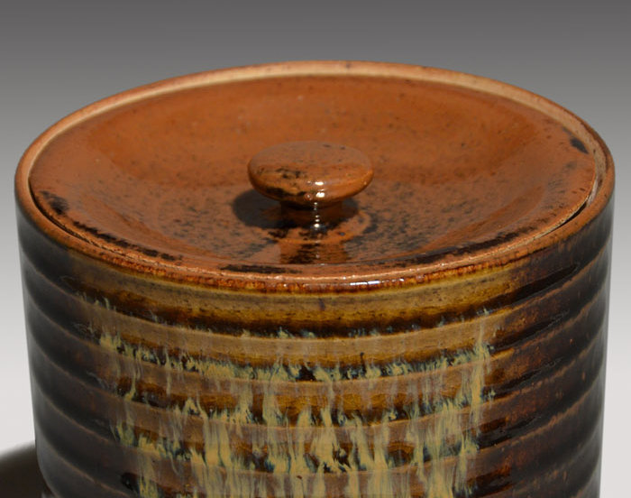 膳所焼 淡海ぜぜ 陽炎園 捻貫水指 共箱 遠州七窯 | 古美術ささき