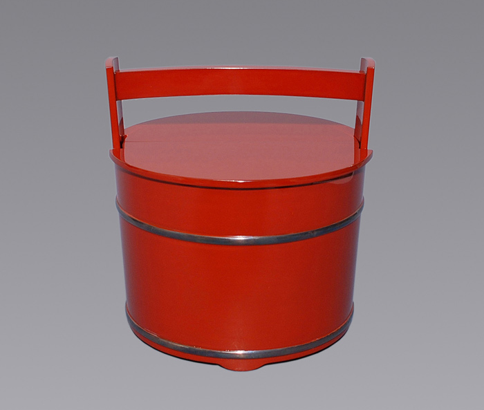 茶道具手桶真手桶輪島塗塗師茶平一斎作栞共箱S208TO