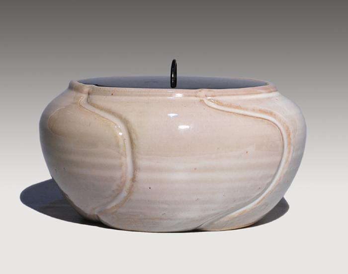 送料込【逢絢亭】茶道具 水指 瀬戸焼 萩釉 曜変水指 耳付 味下隆司 共