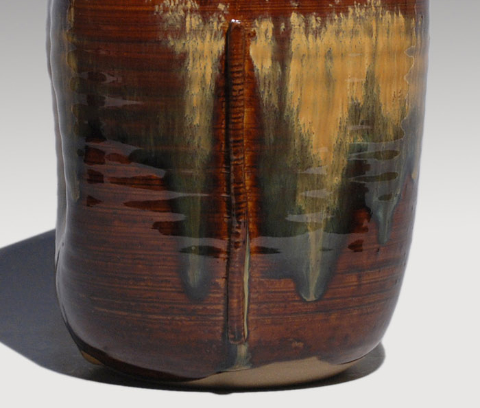 高取焼 水指 管耳付・前押し 鬼丸雪山(作) | 古美術ささき